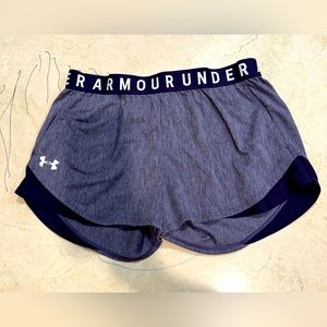 Women’s purple Under Armour athletic shorts, medium